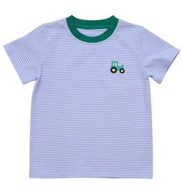 Light Blue & White Stripe Tractor Tee