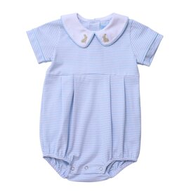 Itsy Bitsy Light Blue & White Stripe Bunny Bubble