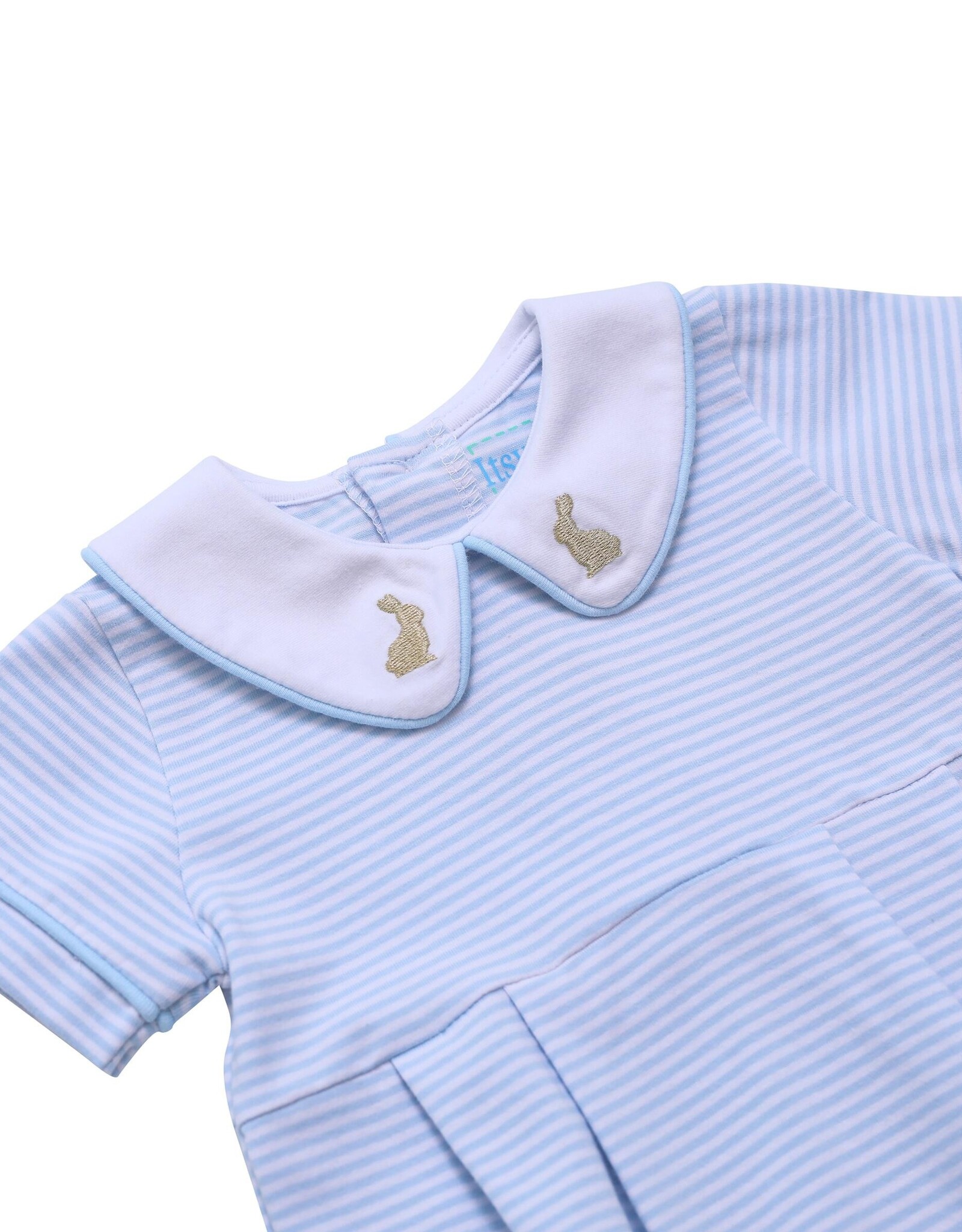 Itsy Bitsy Light Blue & White Stripe Bunny Bubble