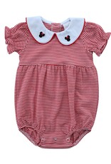 Itsy Bitsy Red & White Stripe Mouse Ruffle Bubble