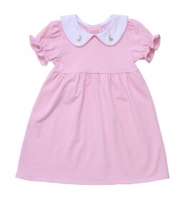 Itsy Bitsy Pink & White Stripe Bunny Dress