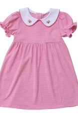 Itsy Bitsy Dark Pink & White Stripe Puppy Dress