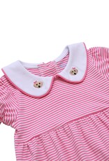 Itsy Bitsy Dark Pink & White Stripe Puppy Dress