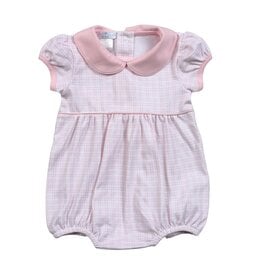 Baby Loren Pink Plaid Pima Girls Bubble