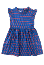 TukTuk Designs Blue & Red Crawfish Ruffle Dress