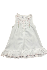 Sweet Dreams White Gown W/ Embroidered Flower Vine