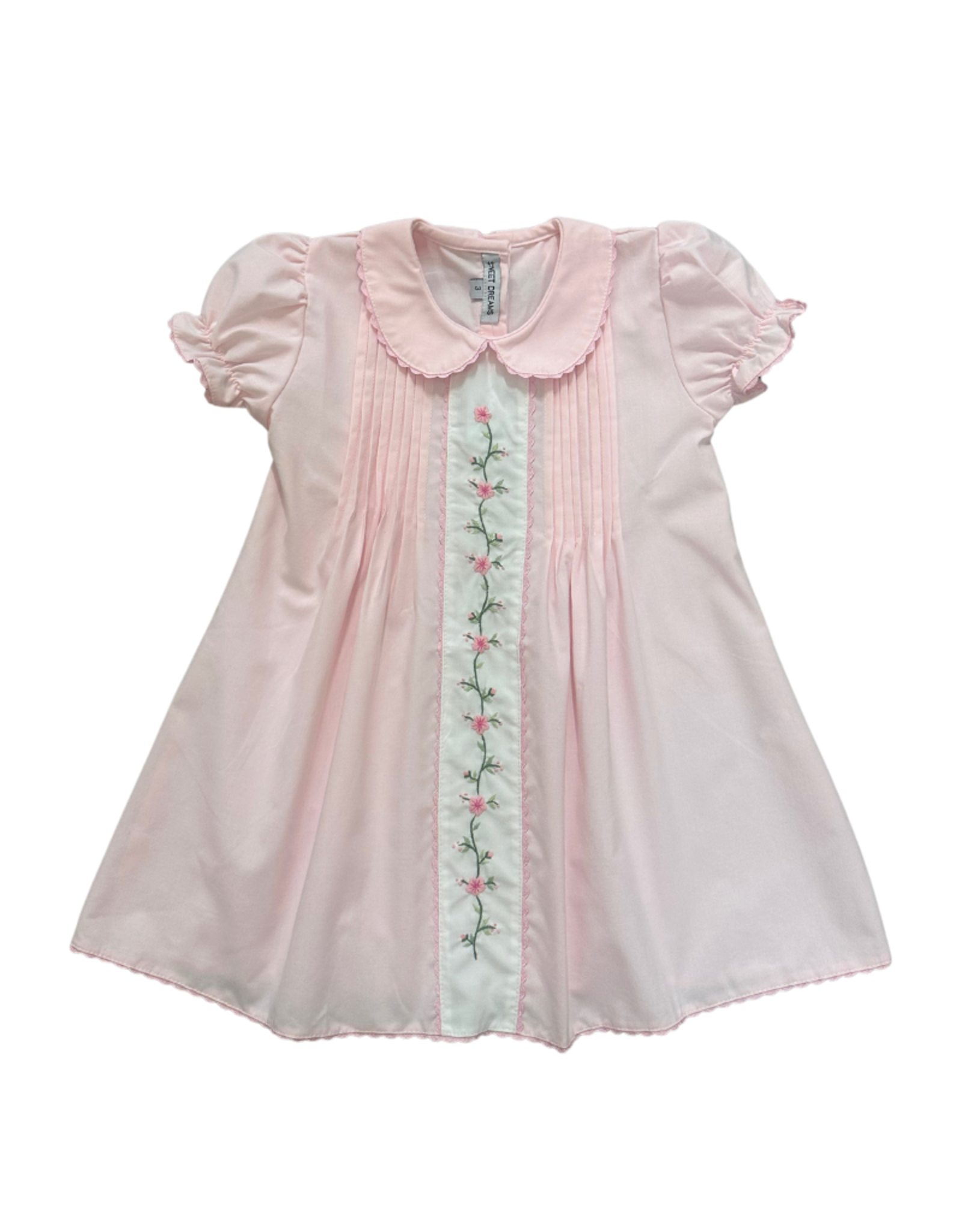 Sweet Dreams Pink Embroidered Cherry Blossom Dress