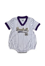 Boys Purple & Gold Baseball Jersey Bubble