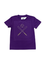Purple & Gold Baseball Bat Tee