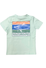 SouthBound Green Shark Color Block Tee