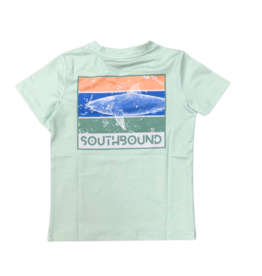 SouthBound Green Shark Color Block Tee