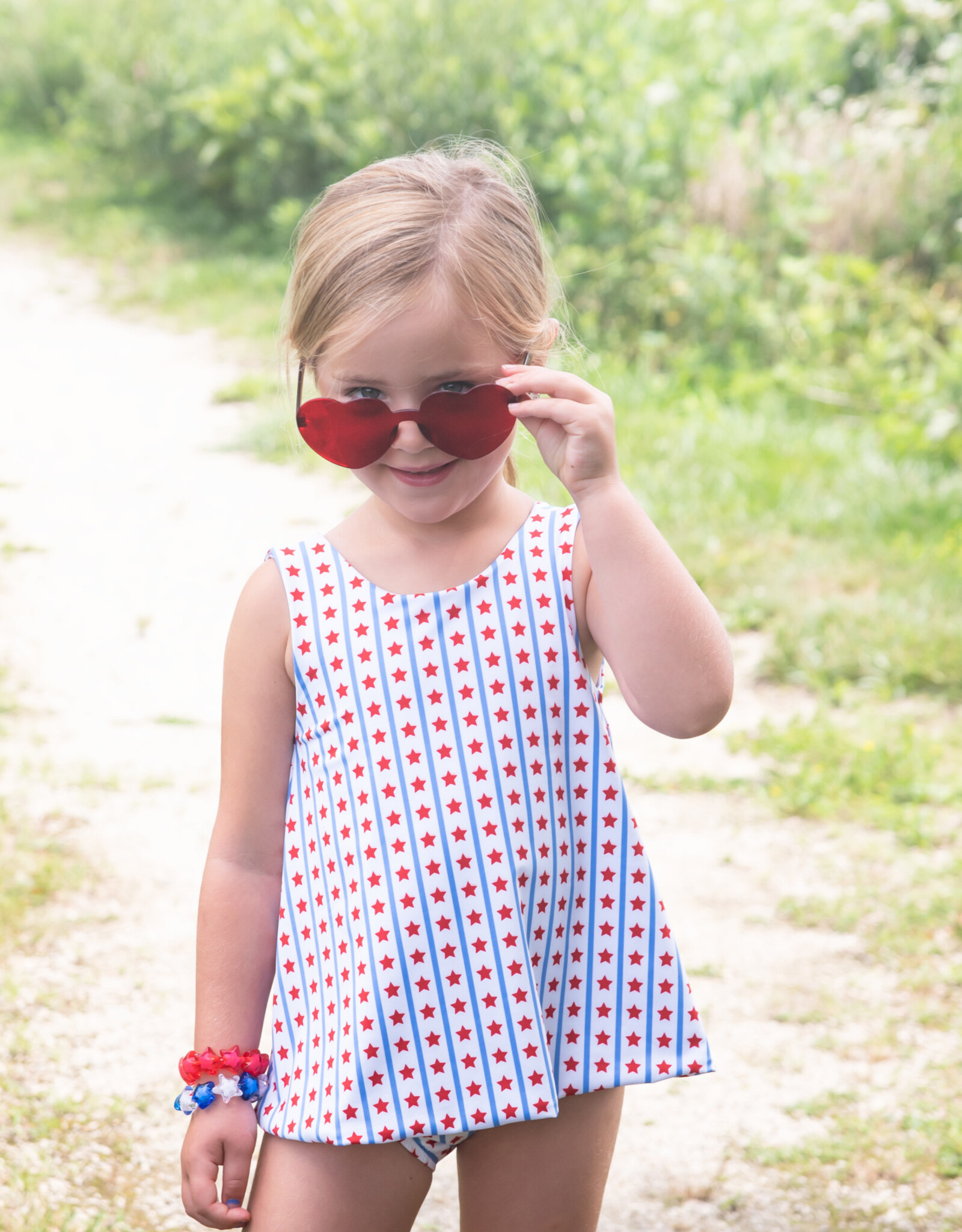 James and Lottie Lottie Stars and Stripe Skirted Swimsuit *PRESALE*