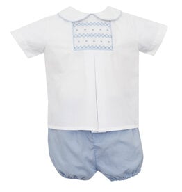 Anavini Matthew Light Blue Gingham Diaper Set