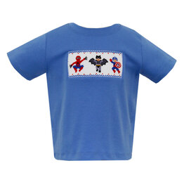 Anavini Peri Blue Knit Super Heroes T-Shirt