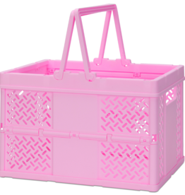 Iscream Large Pink Foldable Storage Crate