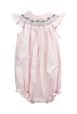 The Bailey Boys Pale Pink Floral Bishop Smocked Bubble