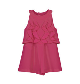 Mayoral Fushia Tiered Ruffle Romper