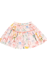 Pink Chicken Maribelle Skirt - Watercolor Bows - 10