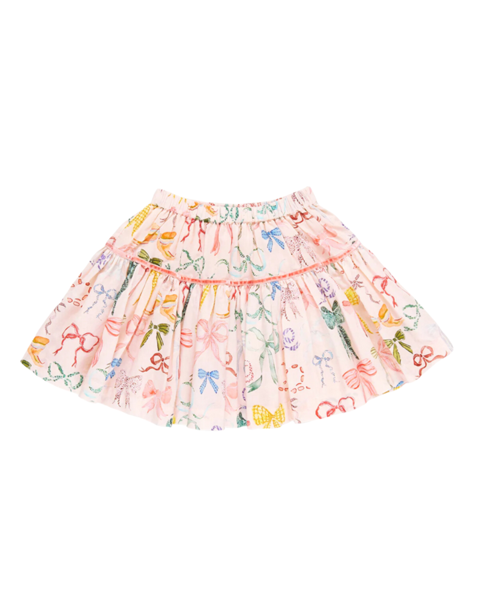 Pink Chicken Maribelle Skirt - Watercolor Bows - 10