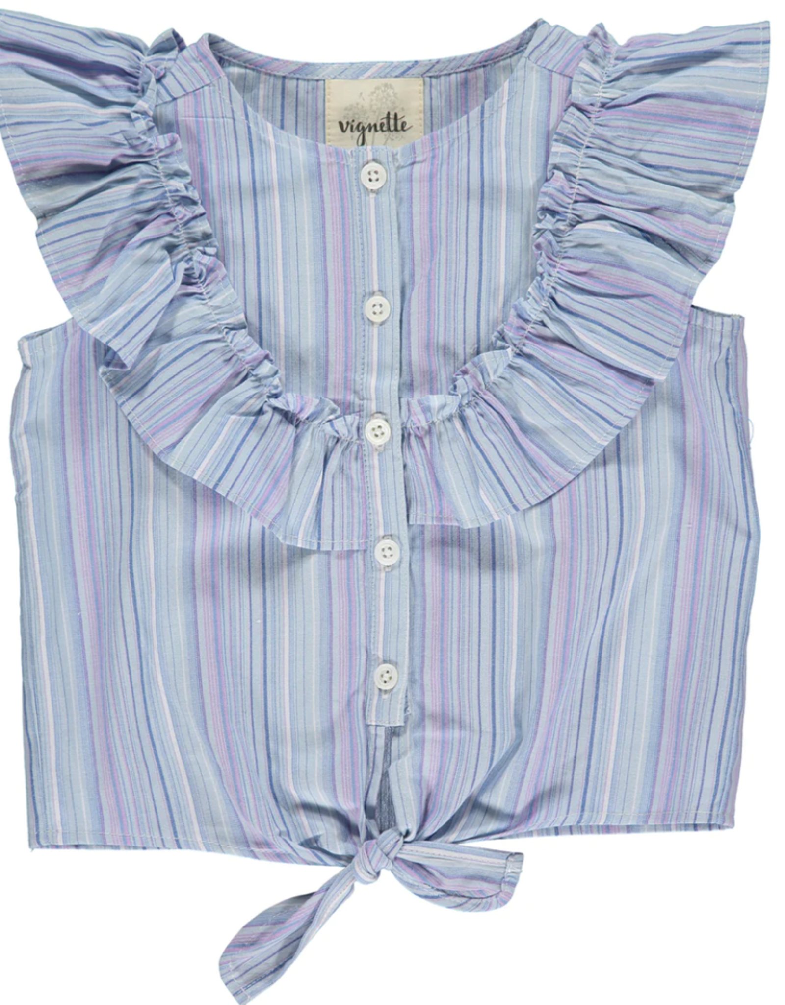 Vignette Luna Top, Lavendar Stripe - 5
