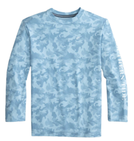 Southern Tide Clearwater Blue Island Camo Perf Tee
