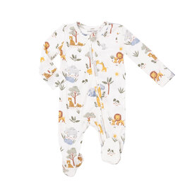 Angel Dear Printed Safari Animals 2 Way Zipper Footie