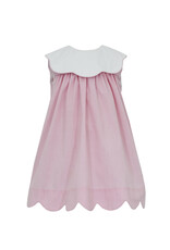Petit Bebe Pink Microcheck Float Dress w/ Round Collar