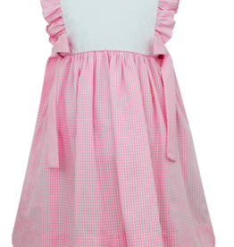 Claire and Charlie Pink/White Check Dress w/ Side Bows