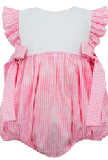 Claire and Charlie Pink/White Check Bubble w/ Side Bows