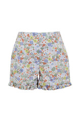 Claire and Charlie Orange & Blue Liberty Floral Shorts