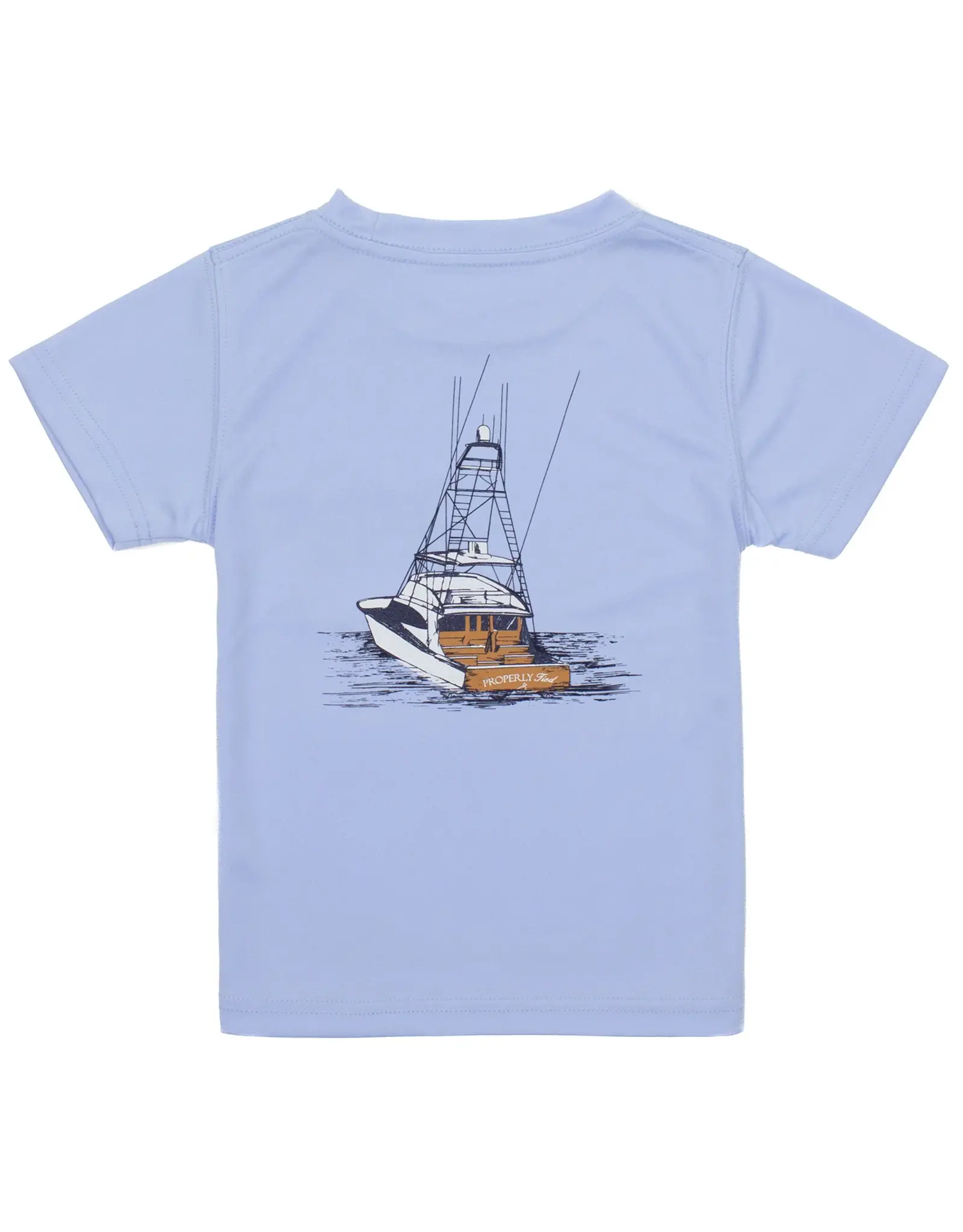 Properly Tied SS Performance Tee Deep Waters Light Blue