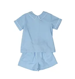 The Oaks Eli Blue Linen Short Set