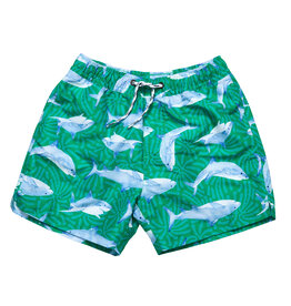 Snapper Rock Green Reef Shark Swim Shorts