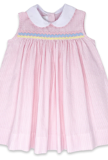 LullabySet Kendall Dress - Party Pink Seersucker
