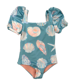 BRIEF MINI MACHA little girl's orange pineapple tied swimsuit