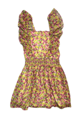 Mayoral Pink/Green Floral Ruffle Dress