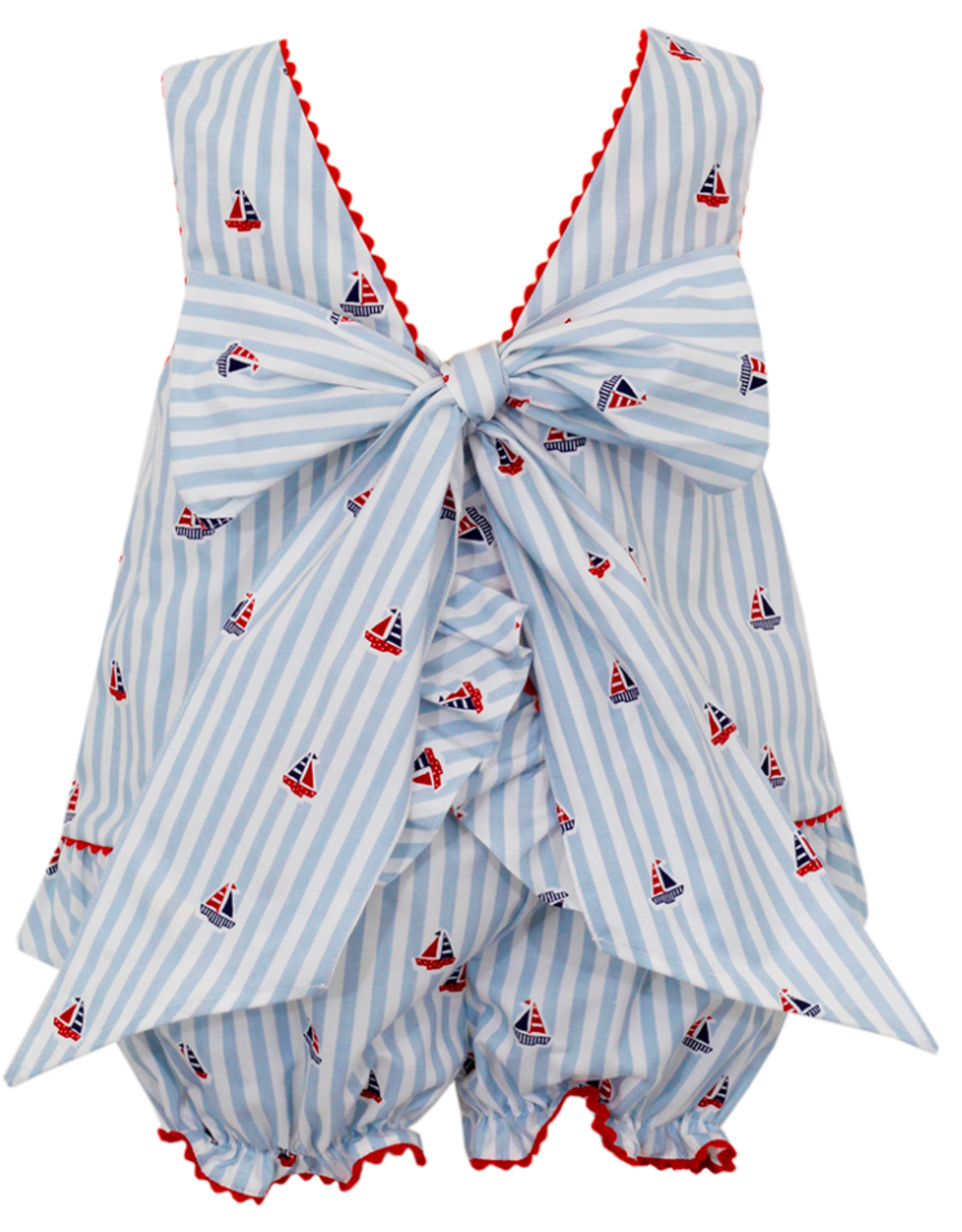 Claire and Charlie Sailboat Print Swing Top Bloomer Set