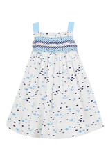 Claire and Charlie Fish Print Sundress w/ Solid Blue Straps