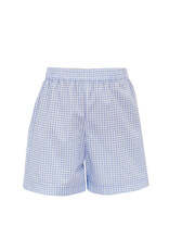 Claire and Charlie Peri Blue Small Gingham Shorts