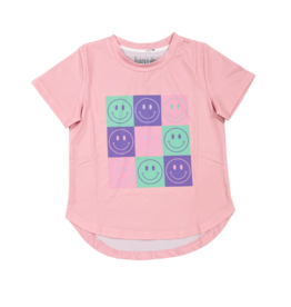 Pink Smiley Face Tee