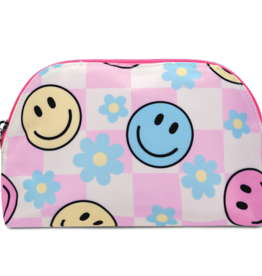 Iscream Happy Check Oval Cosmetic Bag