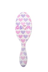 OMG Accessories Pink & Purple GLAM Hearts Hair Brush