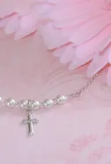 Collectables Cross Pearl Rhodium Necklace