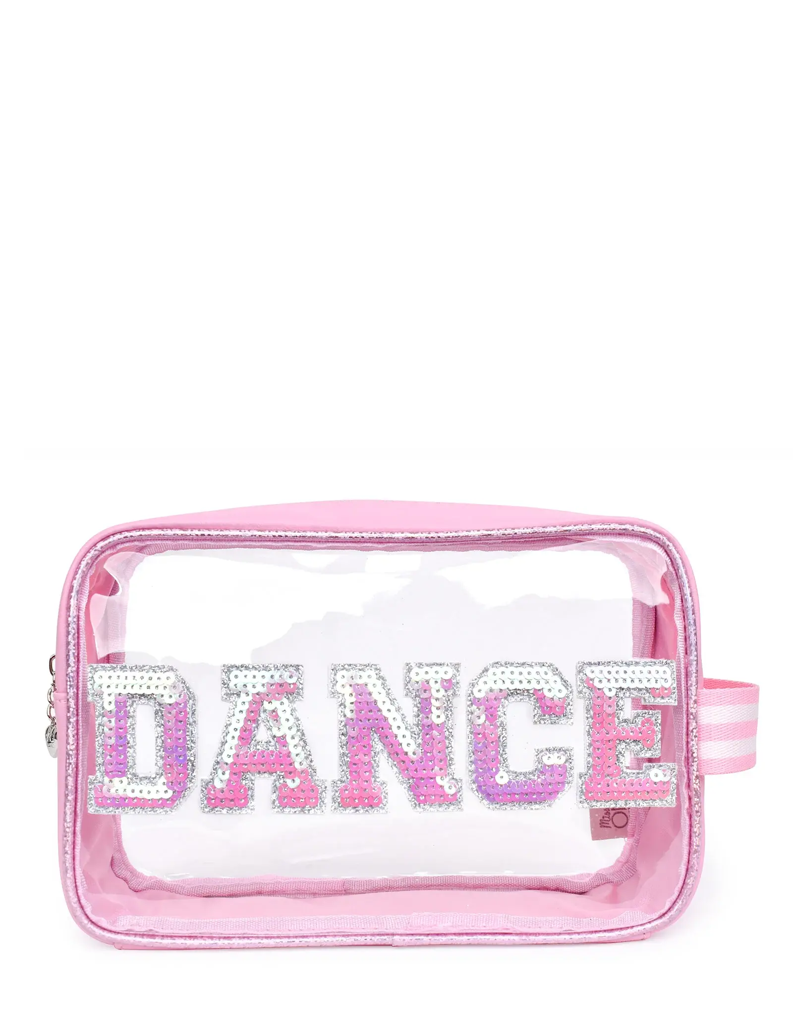 OMG Accessories Bubblegum DANCE Sequin Clear Pouch