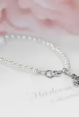 Collectables Infant Dainty Cross Fine Glass Pearls Bracelet