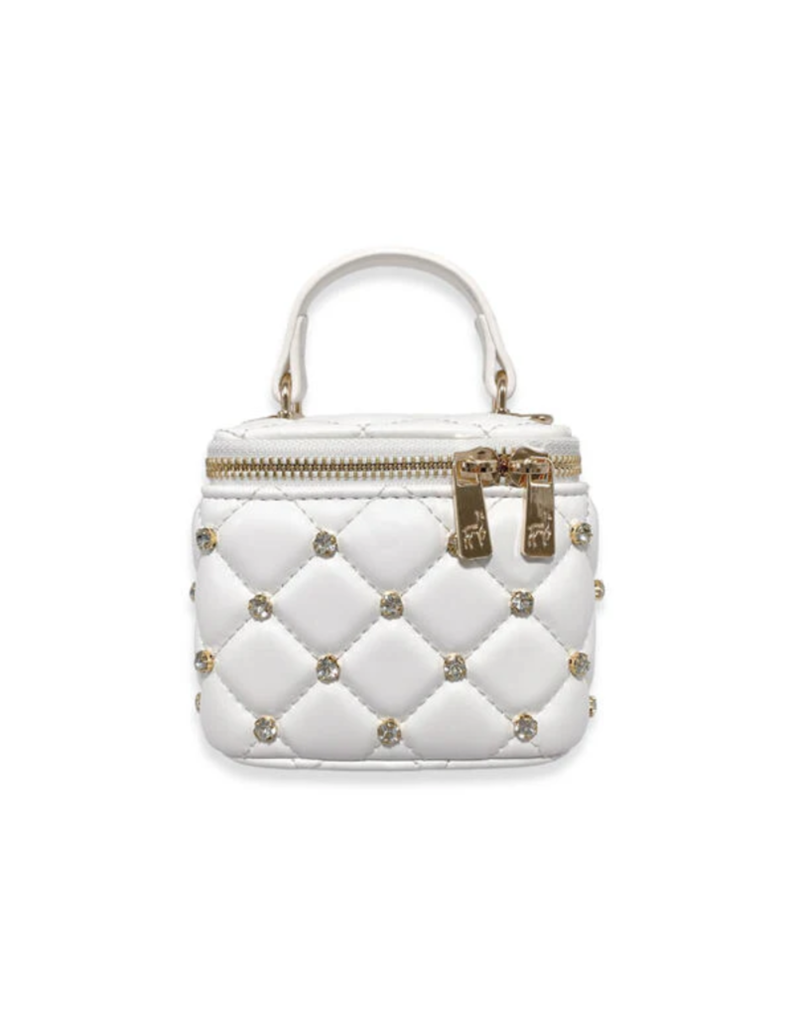 Embellished Vanity Quilted Purse, White