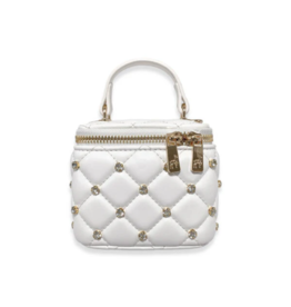 Doe a Dear Embellished Vanity Quilted Purse, White