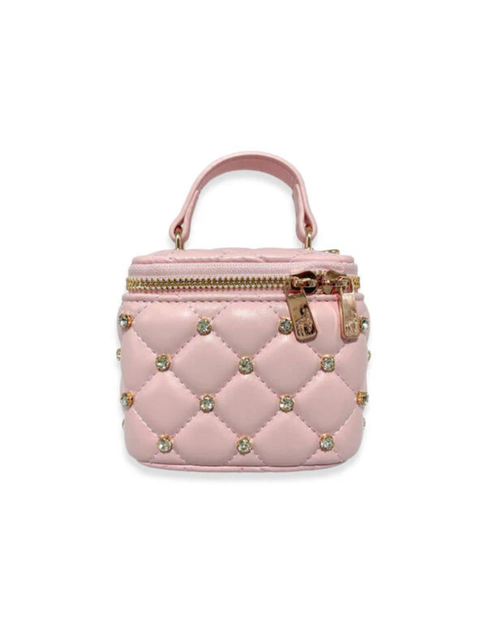 Embellished Vanity Quilted Purse, Pink