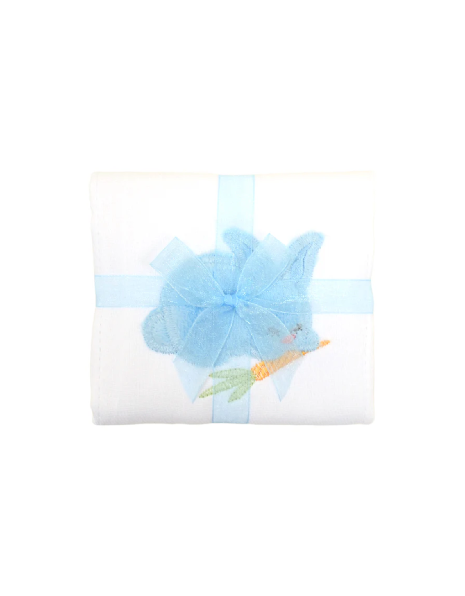 3 Marthas Bunny Applique Burp, Blue