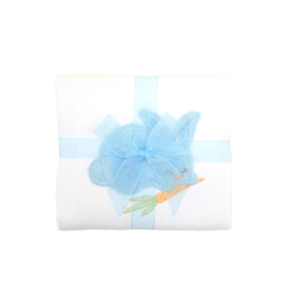 3 Marthas Bunny Applique Burp, Blue